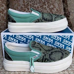 Vans Comfycush Slip On Exotic Creme De Menthe WMNS